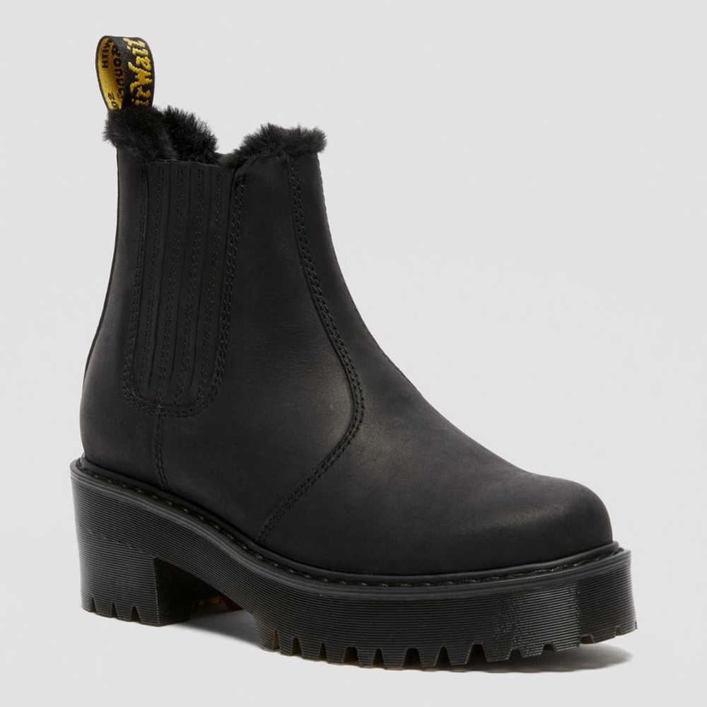 Dr. Marten ROMETTY FAUX FUR LEATHER CHELSEA BOOTS NWT